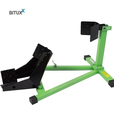 Bituxx Motorradständer für das Vorderrad, grün, massiv, 17–21", für die Garage
