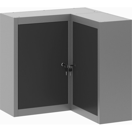 vidaXL Werkzeugschrank, grau, schwarz, kaltgewalzter Stahl