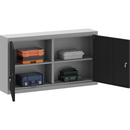 vidaXL Werkzeugschrank Grau, Schwarz Kaltgewalzter Stahl