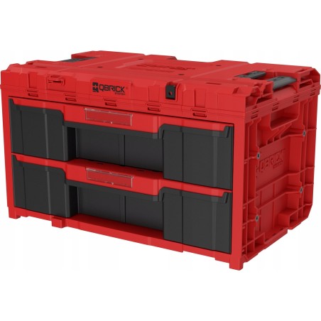 Qbrick Werkzeugkasten mit Schubladen Qbrick System ONE 2.0 DRAWER 2 Plus TOOLBOX EXPERT RED Ultra HD Custom