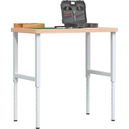 vidaXL vidaXL Arbeitstisch, 100 x 60 x (73–99,5) cm, rechteckig, Buchenholz