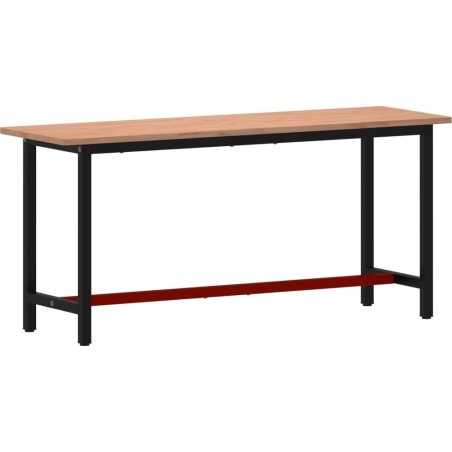 vidaXL Arbeitstisch, 180 x 55 x 81,5 cm, massives Buchenholz und Metall