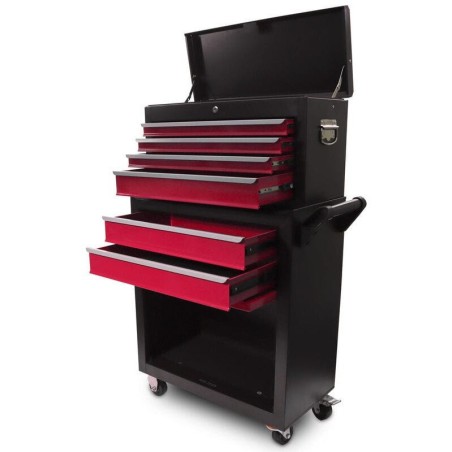 Mobiler Werkzeugschrank mit Schubladen, rot