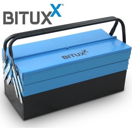 Bituxx Metallkoffer – tragbarer, zusammenklappbarer Werkzeugkoffer für BITUXX-Werkzeuge