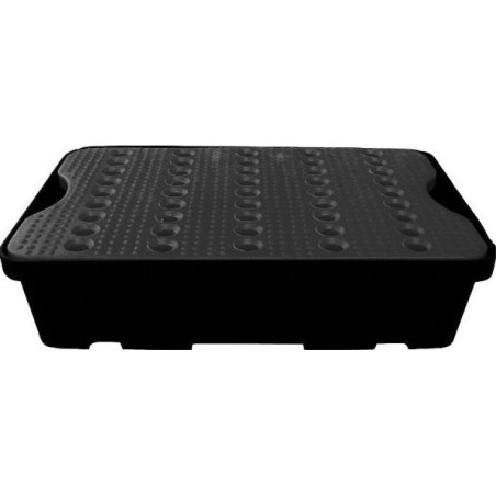 Topserw Auffangwanne mit Gitterrost, Fassungsvermögen 20 l, Maße 600 x 400 x 155 mm (schwarzer Gitterrost)