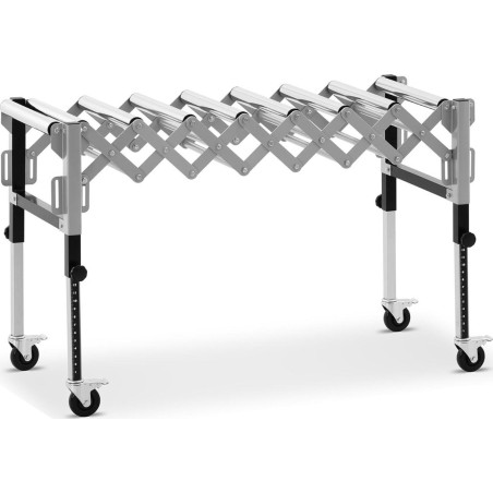 MSW Klappbarer Transportrollentisch, 9 Rollen, bis 130 kg, 145 x 59 x 96 cm Klappbarer Transportrollentisch, 9