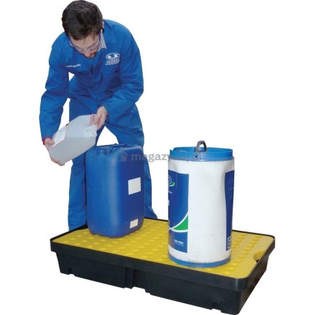 Topserw Auffangwanne mit Gitterrost, Fassungsvermögen 60 l, Maße 1000 x 600 x 175 mm