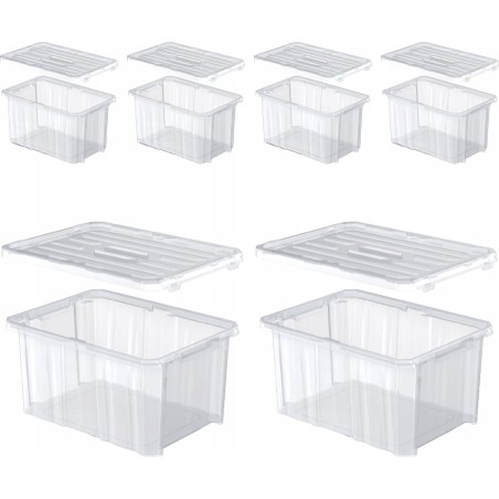 Prosperplast Behälter-Set NCC16 + NCC12 + Deckel Organizer-Box
