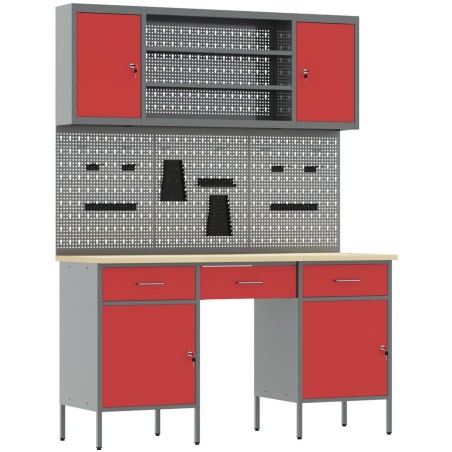 7-teiliges vidaXL-Werkzeugset aus rotem Stahl