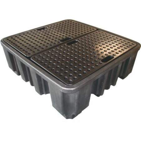 Topserw Auffangwanne für 4 Fässer mit einem Fassungsvermögen von 485 l, Abmessungen: 1380 x 1290 x 480 mm