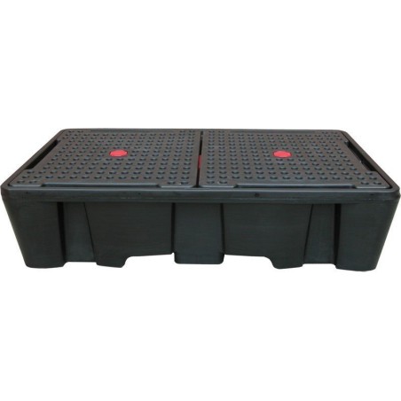 Topserw Auffangwanne mit einem Fassungsvermögen von 1130 l, für 2 IBC/KTC, Abmessungen 2450 x 1450 x 575 mm