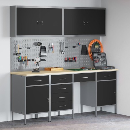 10-teiliges vidaXL-Werkzeugset aus schwarzem Stahl