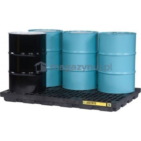 Topserw Auffangwanne für 6 Fässer mit einem Fassungsvermögen von 276 l, Abmessungen: 1854 x 1245 x 140 mm