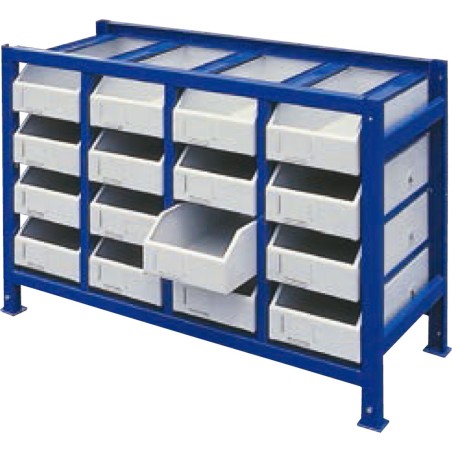 Meva Werkstattregal für Teile und Werkzeuge mit Schubladen und Behältern, 17-teiliges Set