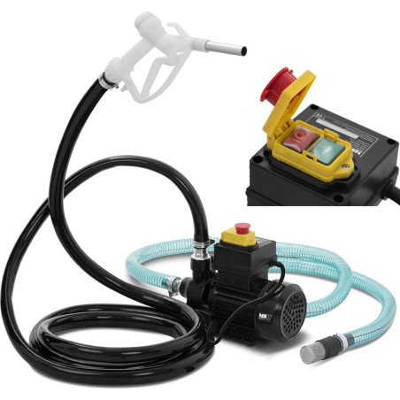 MSW Elektrische Dieselkraftstoffpumpe für Zapfsäulen SET IP55 230 V 370 W 40 l/min Dieselkraftstoffpumpe für Zapfsäulen