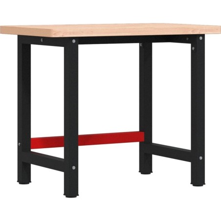 vidaXL vidaXL Arbeitstisch, 100 x 60 x 83 cm, rechteckig, massives Buchenholz