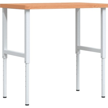 vidaXL vidaXL Arbeitstisch, 100 x 60 x (73–99,5) cm, rechteckig, Buchenholz