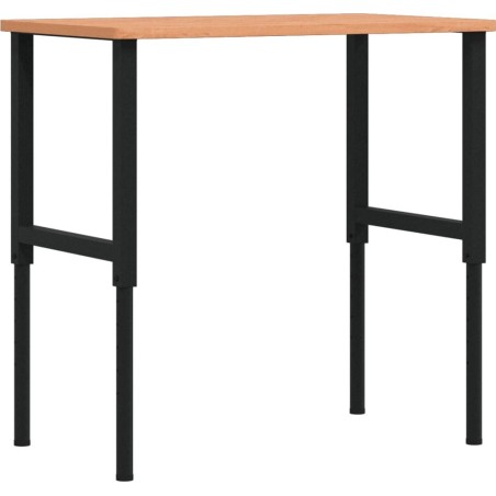 vidaXL vidaXL Arbeitstisch, 100 x 60 x (71,5–98) cm, rechteckig, Buchenholz