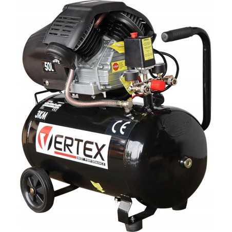 Vertex-Kompressor – Ölkompressor 50 l, Zweizylinder, VERTEX VHC50V
