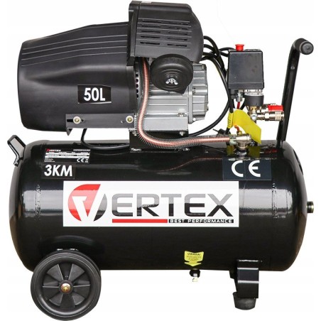 Vertex-Kompressor – Ölkompressor 50 l, Zweizylinder, VERTEX VHC50V