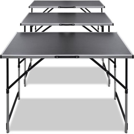 vidaXL Klapptische zum Tapezieren, 3 Stück, höhenverstellbar