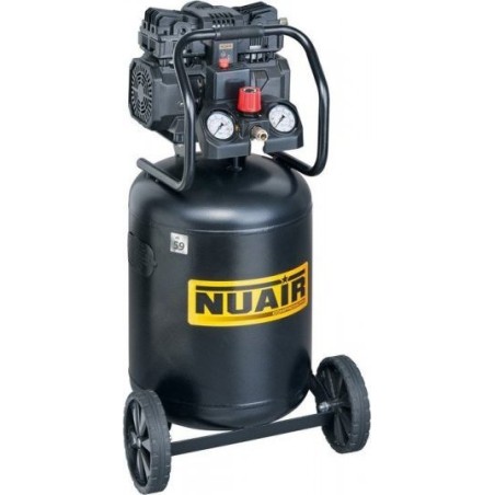 Nuair-Kompressor – ÖLFREIER VERTIKALER KOMPRESSOR 50 L, 8 BAR, SCHALLGEDÄMPFT, 59 dB (1 STÜCK)