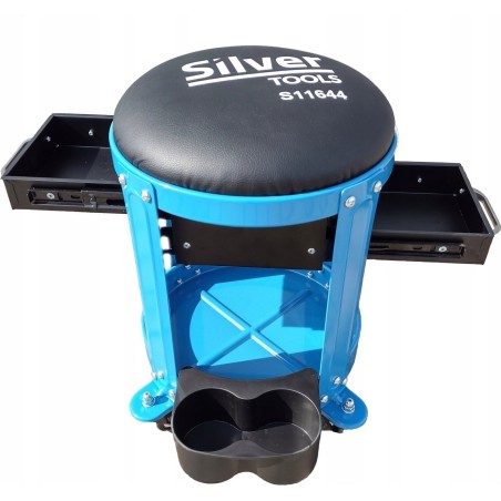 Silver Werkstattwagen mit Rollen und 3 Ablageflächen