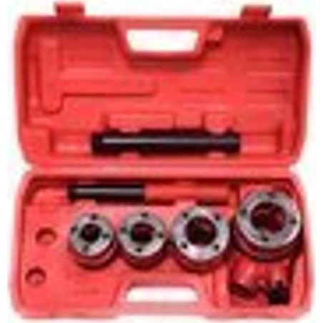 Bituxx Professionelle Rohrgewindeschneidmaschine, 4-teilig im Koffer, Gewindeschneidsatz