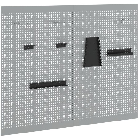 vidaXL Werkzeugtafel, Stahlgrau, 100 x 1 x 80 cm, Haken
