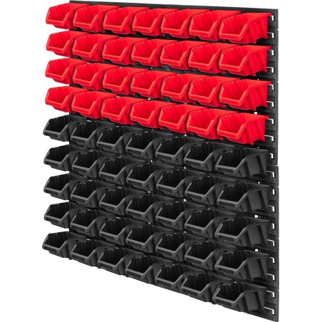 KADAX Werkzeugtafel Werkstattwand 78 x 78 cm, 63 Teile, Garage, Ablagefächer, Behälter