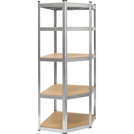 Rebel Eckregal 180 x 40 x 70 cm, silberfarben Rebel