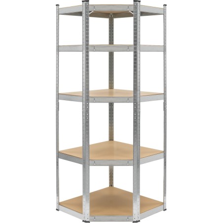 Rebel Eckregal 180 x 40 x 70 cm, silberfarben Rebel