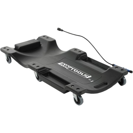 AWTools Werkstattliege aus Kunststoff mit Lampe (AW20061)