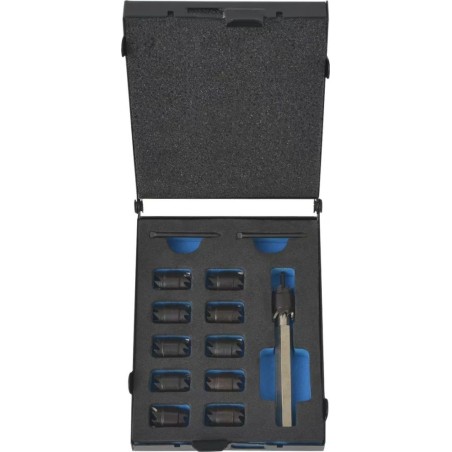 vidaXL 13-teiliges Reibahlen-Set für Punktschweißnähte, Schnellarbeitsstahl mit Kobalt (210387) - 210387