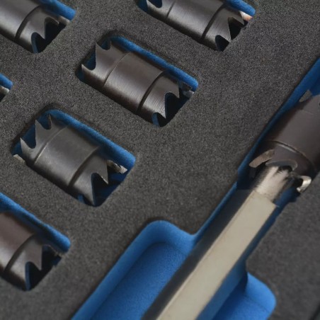 vidaXL 13-teiliges Reibahlen-Set für Punktschweißnähte, Schnellarbeitsstahl mit Kobalt (210387) - 210387