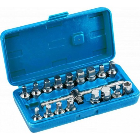 Högert Technik HOEGERT ÖLABLASS-SCHLÜSSELSATZ 3/8" 18-teilig