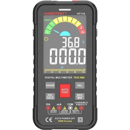 Habotest Digitales Universal-Multimeter HT116 True RMS, NCV