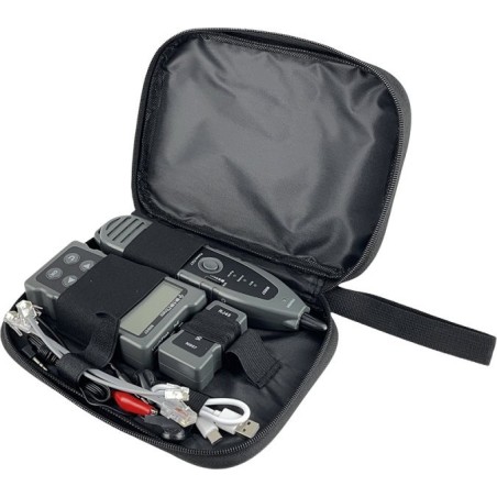 Vielseitiger Netzwerkkabel-Tester mit PoE-, Tracing-, Längenmess- und Durchgangsprüffunktionen sowie ALANTE-Display