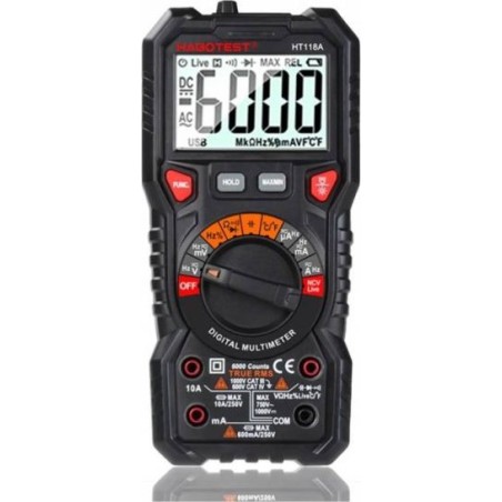 Habotest Digitalmultimeter mit Taschenlampe Habotest HT118A, True RMS, NCV