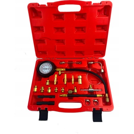Rockforce Druckprüfgerät für Dieselmotoren, komplett mit Gewindeadaptern, 0–70 bar, 19-teilig.