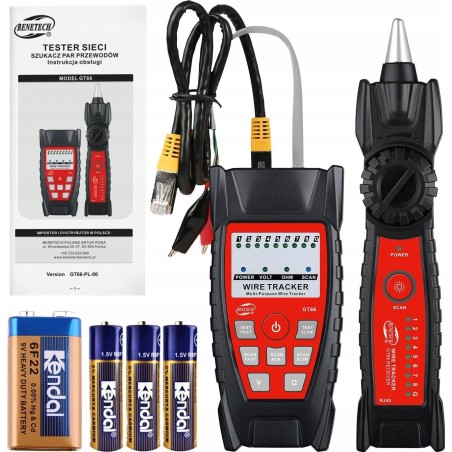 Kabelpaar-Sucher, Leitungsprüfer, RJ45-Prüfspitze GT66