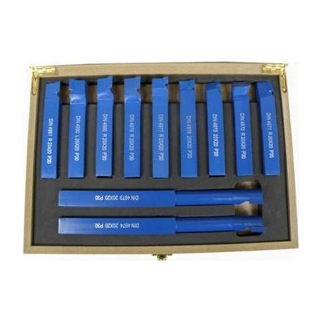 Silver Drehmeißel 20 x 20 mm im Koffer, 11 Stück / SILVER EX10885