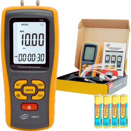 Digitales Differenzdruckmessgerät mit USB-Anschluss