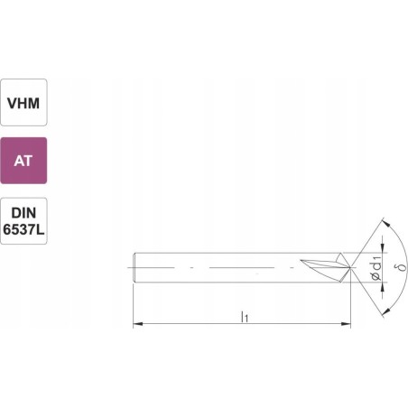 Fasenfräser FI 10,00 90° VHM TIALN - W9-054012-1000