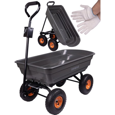 Maltec-Werkzeugwagen, Gartenwagen, Transportwagen, Anhänger, Schubkarre, Kippwagen