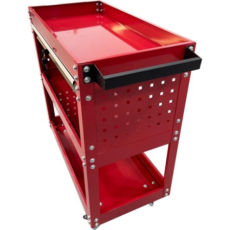 AWTOOLS Metall-Werkstattwagen, 3-stöckig, mit Schublade