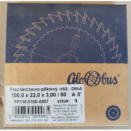 Sägeblattfräser FI 100,0 3,0 Z80A d22 HSS NFTE