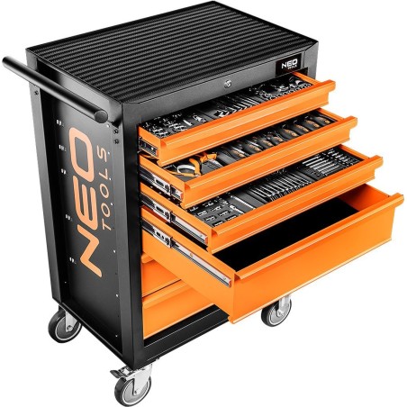 Neo-Werkzeugwagen, Werkstattschrank, 6 Schubladen + 149 Werkzeuge