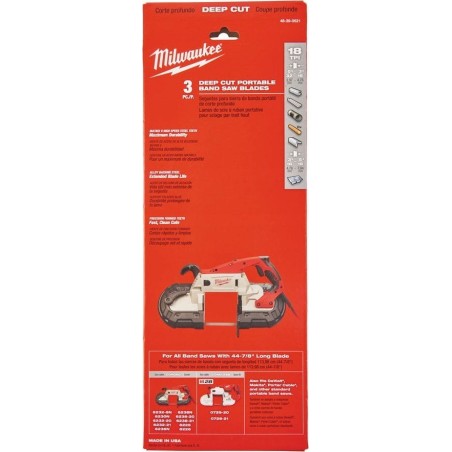 Milwaukee MILWAUKEE BIMETALL-SÄGEBLATT FÜR HBS120E /V28 – Zahndicke 1,4 mm (3 Stück)