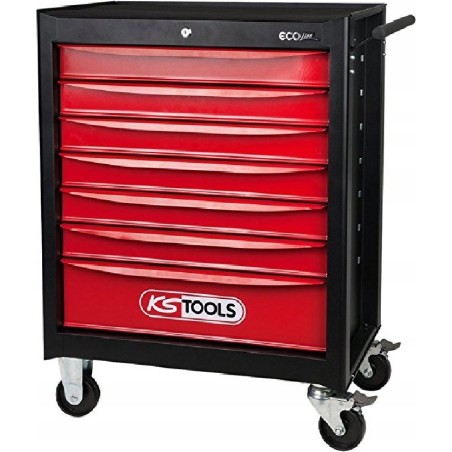 Werkzeugwagen KS Tools Įrankių vežimėlis ECOline, 7 Schubladen + 215 Werkzeuge, KS Tools